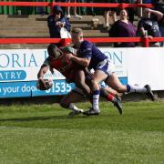 Mo Agoro was the top try-scorer in League 1 last season, so his appearance in the third-tier Team of the Year came as no surprise. Picture: JT Sports Media.
