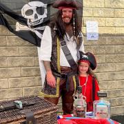 Shiver me timbers! One of the stalls at the beach party