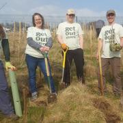 The Get Out More team planting trees in Keighley in March