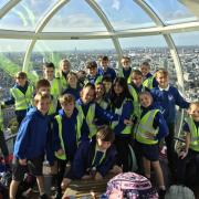 Kildwick Primary School pupils on the London Eye