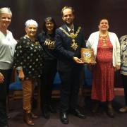 Town mayor Cllr Luke Maunsell was amongst the guests at the Addams Family musical