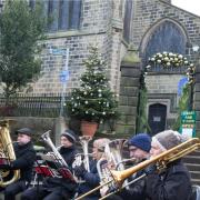 A band entertains during Haworth's previous festivities