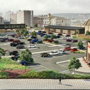 An artist's impression of what the site, including Aldi and Tim Hortons, will look like (image: Bradford Council)