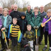 Volunteers at the Oxenhope Climate Action tree planting day