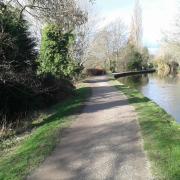 The stretch of canal at Riddlesden where the attacking dog was being walked