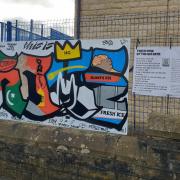 The street art outside Holycroft Primary School