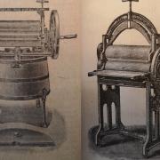 A washing machine made by Keighley Iron Works Ltd and The Easy Mangle by Murton & Varley (all images courtesy of Keighley Local Studies Library)
