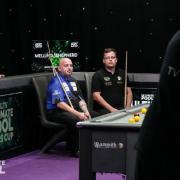 Chris Melling (blue) partnered Jordan Shepherd in the Pairs Cup last year, but the pair faced off against each other on Wednesday night, with the Welshman coming out on top.