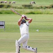 The wicket of Mohammad Shahnawaz sparked a dramatic collapse from Keighley.