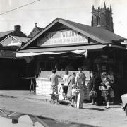 Gilbert Wilson's fish stall in Keighley Market