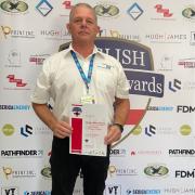 Martin Flint-Johnson with his award