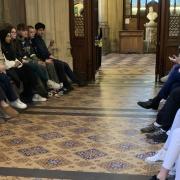 MP Julian Smith speaks to South Craven School pupils at Westminster