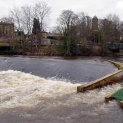 A fish pass on the River Aire at Saltaire