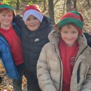 Some of the pupils enjoying the Winter Wonderland
