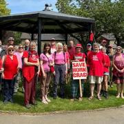 Campaigners pictured last year at the start of a mass ramble