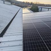 Some of the solar panels already installed by the trust