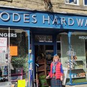 The photo taken by Mike Hopkinson on Rhodes Hardware's final day of trading