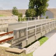 An artist's impression of the replacement bridge (images: Keighley & Worth Valley Railway)