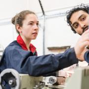 An engineering student learning her craft at Keighley College