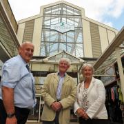 Airedale Shopping centre manager Steve Seymour with Beryl Oates and her husband Tony, who has recently been diagnosed with dementia