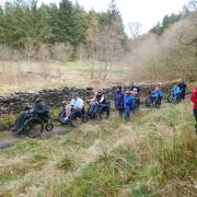 Disabled rambers on specially designed Mountain Trikes at Langsett reservoir