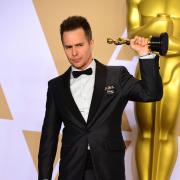 Sam Rockwell with his award for the best supporting actor for Three Billboards Outside Ebbing, Missouri. Picture by Ian West/PA Wire
