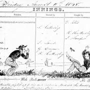 A CASE of highly unsportsmanlike behaviour in August, 1848, in the early days of the Keighley Cricket Club – not content with felling a batsman by a ball to the head, the bowler is thumbing his nose at his downfall!