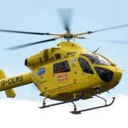 One of the Yorkshire Air Ambulance helicopters