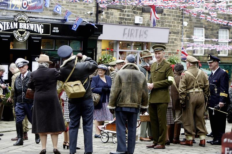 Participants turn back the clock for the Haworth 1940s weekend