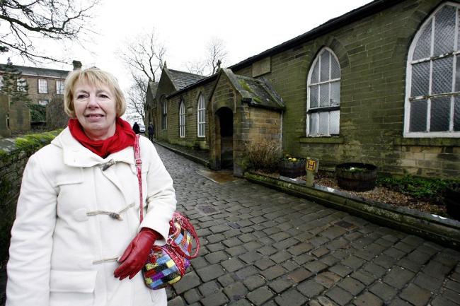 Bronte Spirit chairman Averil Kenyon outside the old Bronte school room, which has been given funding from English Heritage