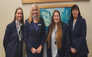 Althams’ Keighley team: branch manager Louise Stewart, second from left, with sales consultants Fleur Bucatariu, Rosie Kershaw and Helen Ellison